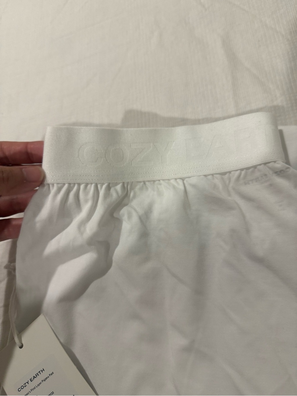 New Quince Women's First Layer Pajama Pant Small - White MSRP $68 - Picture 7 of 8